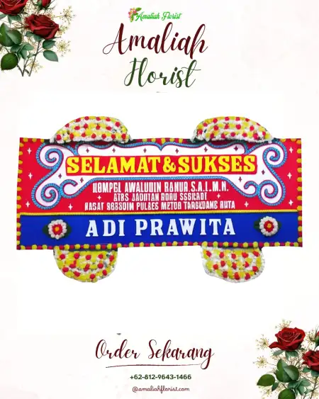 Papan Bunga Ucapan Selamat Buwek