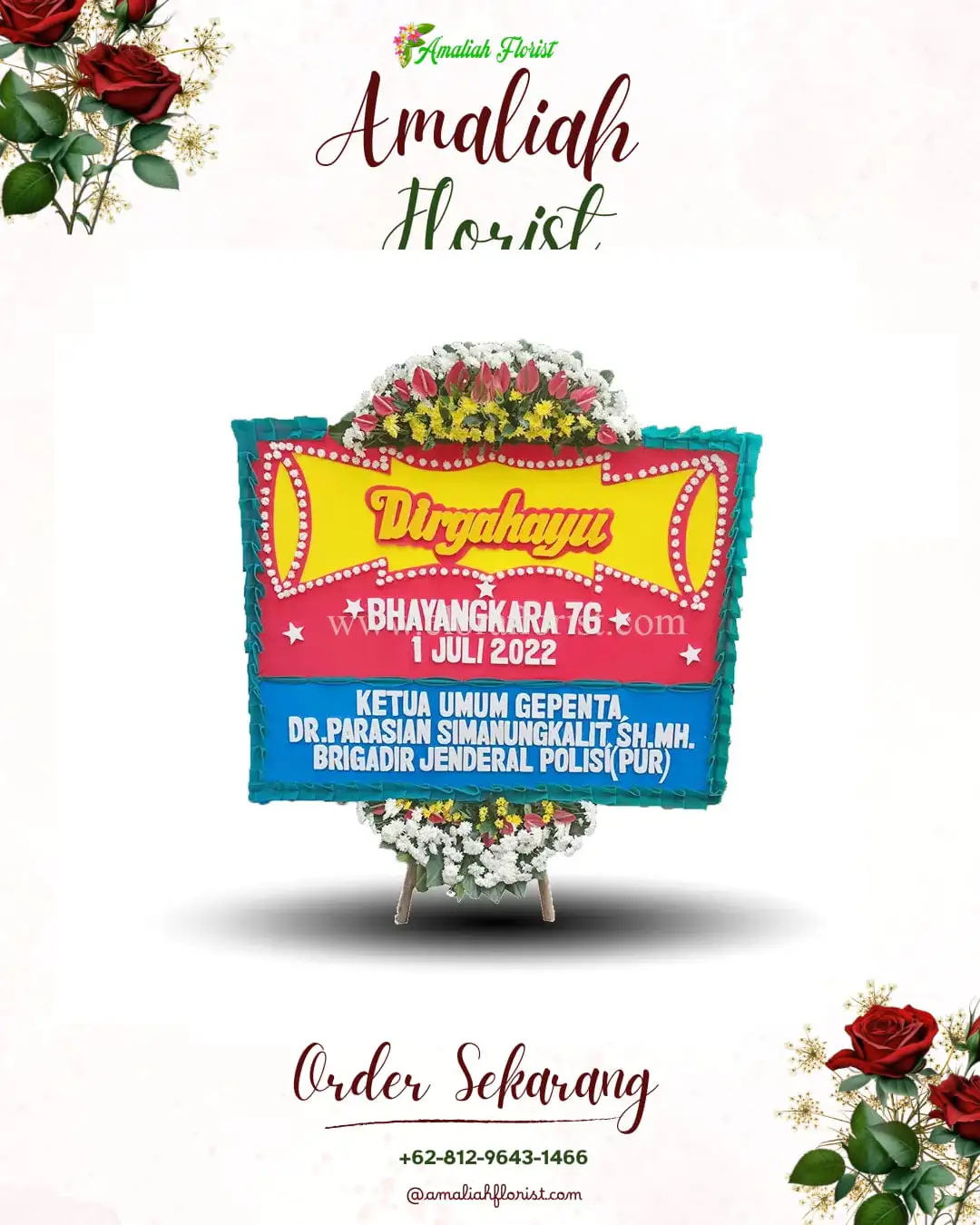 Papan Bunga HUT Ulang Tahun Buwek